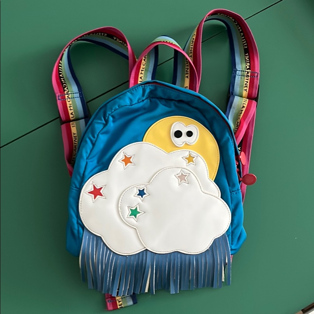 Stella McCartney Kids Weather Patches Backpack in Blue